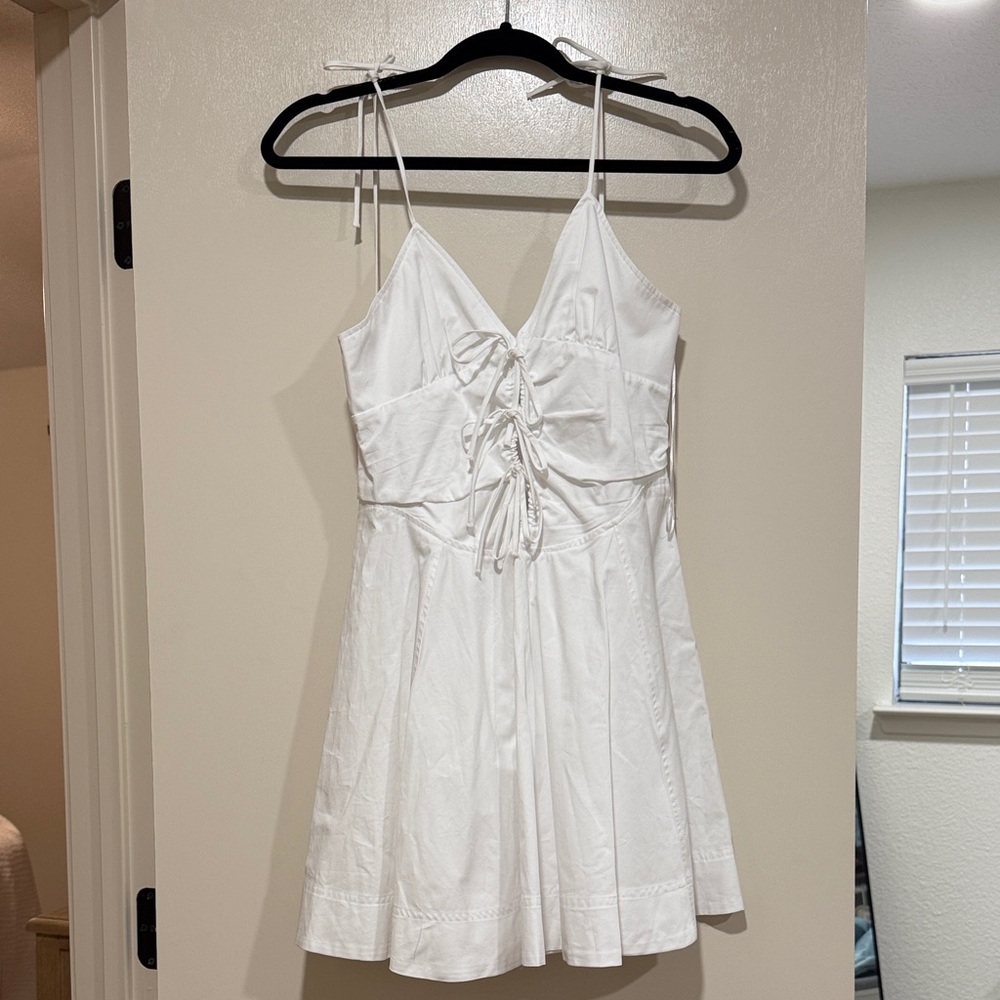 Zara bow white dress